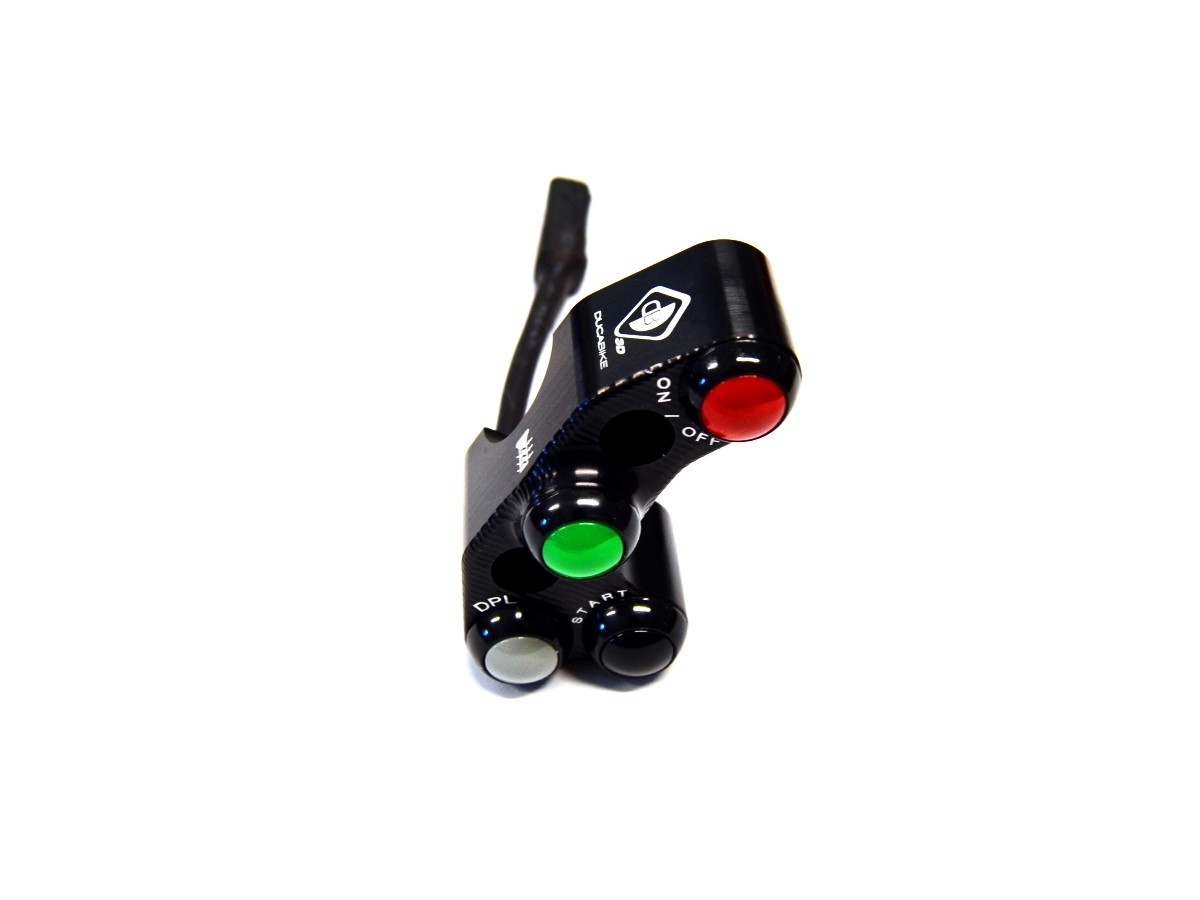 DBK Special Parts (Ducabike) 4 button Billet Run / Stop / Start Switch for Streetfighter V4 for Brembo OE, RCS, and Performance Technology Master Cylinders DBK Special Parts (Ducabike) 4 button Billet Run / Stop / Start Switch for Streetfighter V4 for Brembo OE, RCS, and Performance Technology Master Cylinders